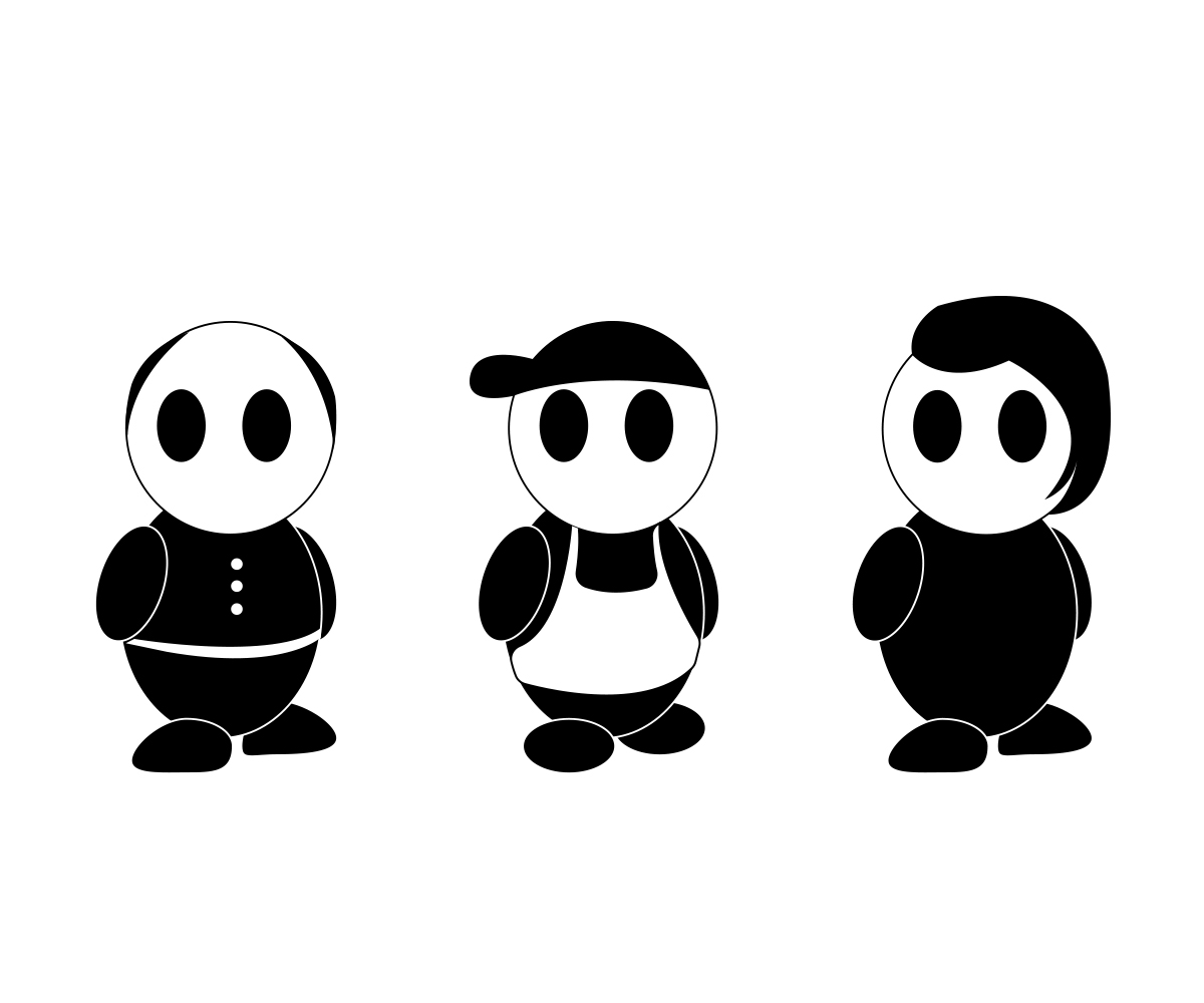 Original NoGos Sammy, Lucas and Tully model by Aya Hirschauge